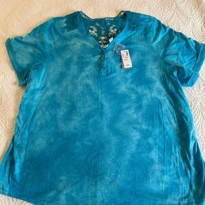 Blue Tie-Dye Women's Top